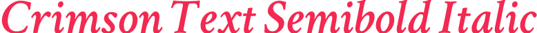 Crimson Text Semibold Italic